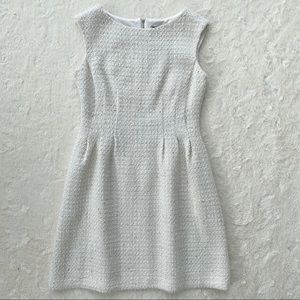 Vince Camuto cream metallic gold tweed dress 6